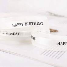 5 码 1 英寸宽缎带，适用于礼品包装、婚礼装饰、生日蛋糕、圣诞节 - 彩色 - 查看 11