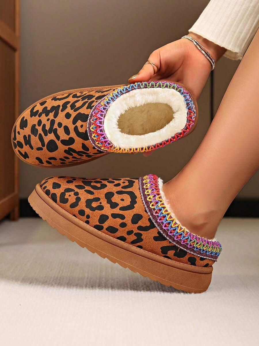 Women 2024 Winter New Plush Snow Boots Platform Fur Lined Warm Closed