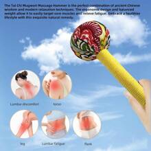 DIY 艾草生活锤，中药制成的健康按摩锤，手动锤式按摩器，全身按摩锤，背痛按摩锤，缓解疲劳，适用于颈部、背部、肩部、腰部、腿部、关节 - 草药填充，轻松敲击放松工具，学校，返校，旅行，旅行必需品，家庭必需品，水疗，按摩工具，按摩，按摩器，水疗