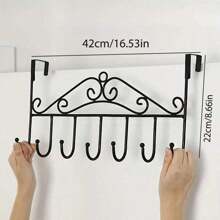 1入懸掛衣帽架，輕鬆安裝在門後 - 無需鑽孔，適用於臥室和浴室儲物 - 彩色 - 查看 18