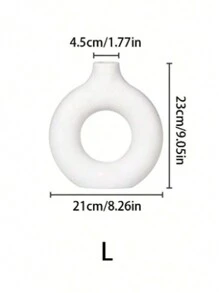 1pc White Plastic Vase, Flower Pot, Artificial Flower Vase, Floral Container, Decorative Vase - Pink - View 15
