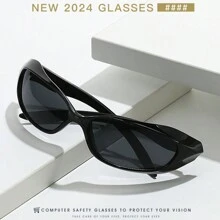 1pc/4pcs Punk Style Fashion Glasses, 2025 Y2K Millennium Unisex Vintage Cool Eyewear, Suitable For Carnival Parties, Street Photography, Beach Holidays, Summer Beach, Outdoor, Travel
