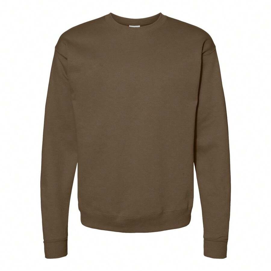Hanes Ecosmart Crewneck Sweatshirt - (SA369) - Khaki - View 1