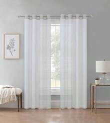 CORTINA VELO TRANSPARENTE - AZUL GRIS - Ver 1