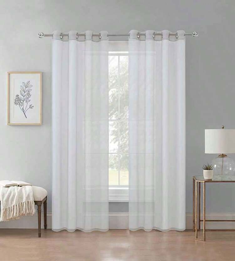 CORTINA VELO TRANSPARENTE - AZUL GRIS - Añade 1