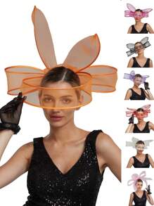 1 pieza Elegante Fascinador de Mujer Clip para el Cabello Velo de Malla Exagerado para Boda Accesorios para el Cabello de Vuelta a la Escuela para Niñas Sombreros Fascinadores Accesorios para Fiesta de Té de Damas Sombrero Derbys Sombrero Mini Sombrero Pequeño Mini Sombrero de Copa Mini Gorra, Artículos Escolares, Regalos