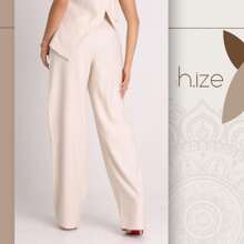 MARRANT TAILORING SET TANK TOP WITH CUT-OUT DETAIL AT THE BACK AND ELEGANT WIDE LEG PANTS - 米色 - 查看 6