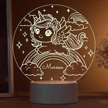 Personalized Name LED Light, Unicorn, Rainbow Child, Decoration, Baby, Acrylic, Girl - 7 màu RGB - Xem 3