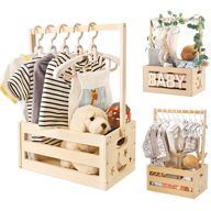 Holz Baby-Shower Kiste Schrank, Baby Aufbewahrungskiste mit Griff, Korb für Baby-Dusch-Geschenke, Willkommensgeschenk-Korb für Neugeborene Jungen Mädchen, Schwangerschaftsgeschenke für frischgebackene Eltern zur Liebe am Valentinstag