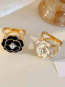 4 CHIẾC Khăn lụa vàng thường ngày cho nữ có khóa cài Khăn có khóa cố định Khóa góc Bộ phụ kiện Trâm cài áo cho nữ - màu đặc - Xem 5