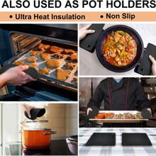 4 件装黑色耐热餐垫桌面杯垫