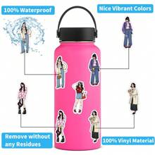 65 件摩卡女孩贴纸乙烯基美学贴纸适用于剪贴簿、日记、笔记本电脑、保险杠、滑板、水瓶、电脑、手机、卡通、安全帽、汽车贴纸和贴花 - 彩色 - 查看 6