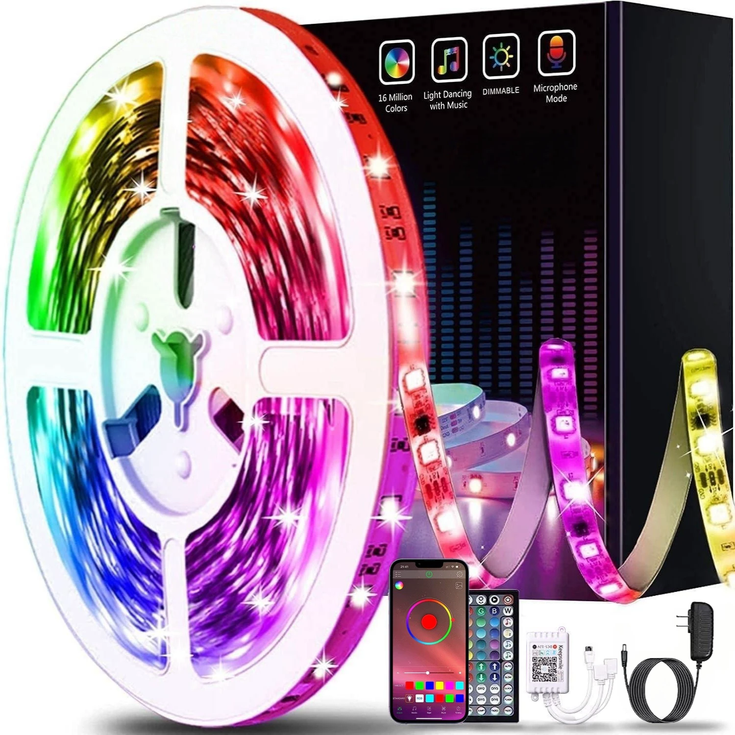 Led Lights For Bedroom 16.4ft To 131ft With Color Changing LED Strip