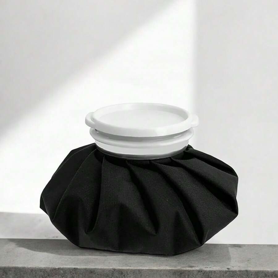 PromoClick Airtight Polyester Bag For Ice Or Hot Water With Plastic Twist-Off Lid. - Black - View 1