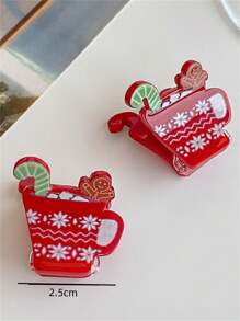 Bộ phụ kiện Giáng sinh 5 món bao gồm cây thông Noel, áo len ông già Noel, đèn cốc, kẹp tóc nhỏ, kẹp tóc cho phụ nữ, phong cách Bohemian thanh lịch, phụ kiện Giáng sinh kẹp tóc - Nhiều màu - Xem 4