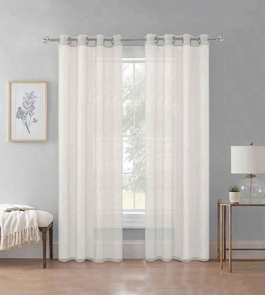 TRANSPARENT VEIL CURTAIN - PEARL - View 1