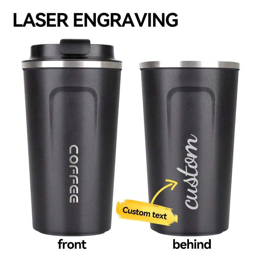 1 Cốc du lịch đa năng, Cốc nước cách nhiệt hai lớp bằng thép không gỉ tùy chỉnh có chữ, Cốc nước cách nhiệt di động thời trang thích hợp cho du lịch, kỳ nghỉ, ngoài trời, cốc tập thể dục, nhiều màu sắc có sẵn, quà tặng cho gia đình và bạn bè - sự lựa chọn miễn phí - Xem 1