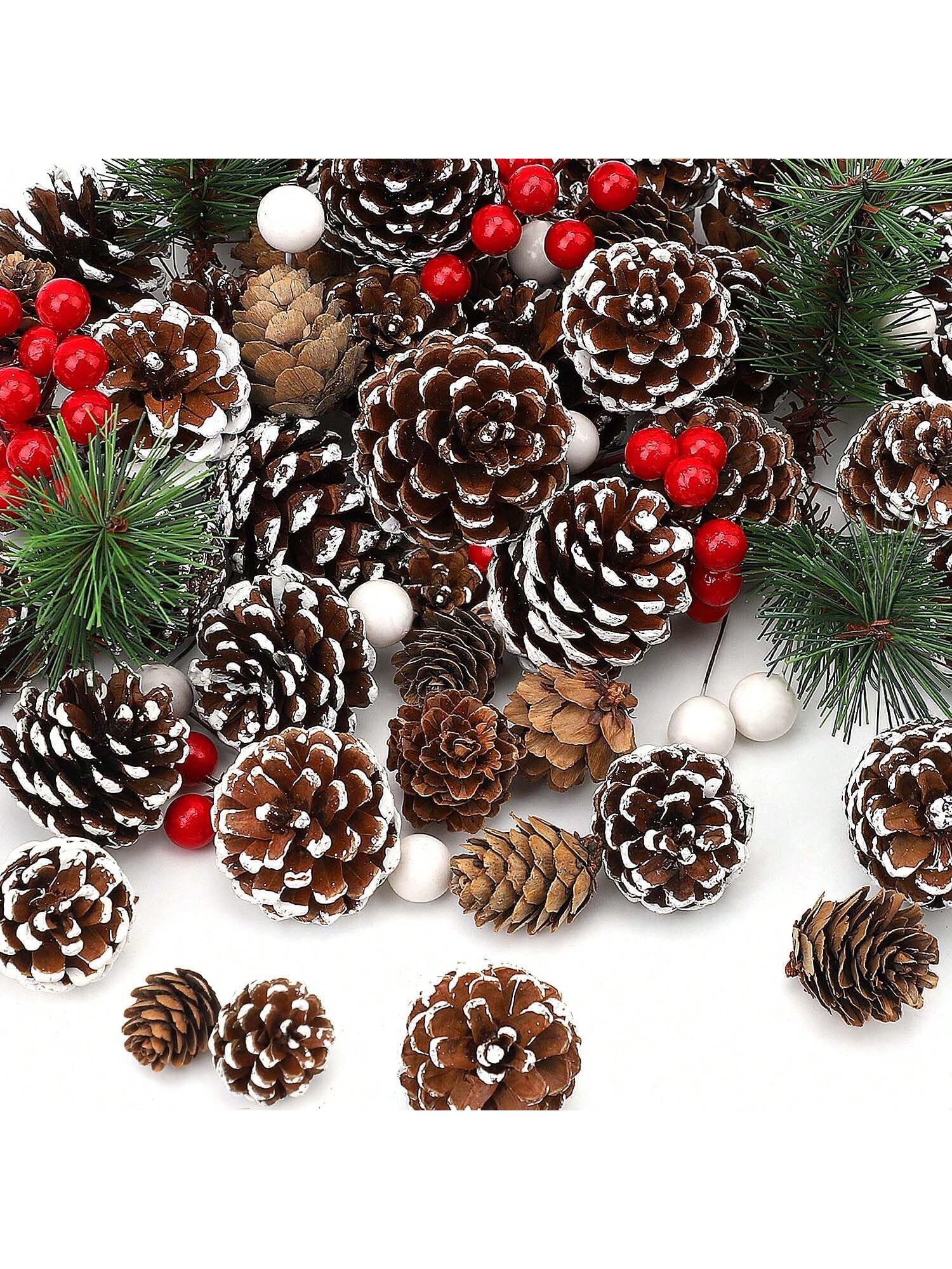 20 db fehér karácsonyi fenyőtoboz