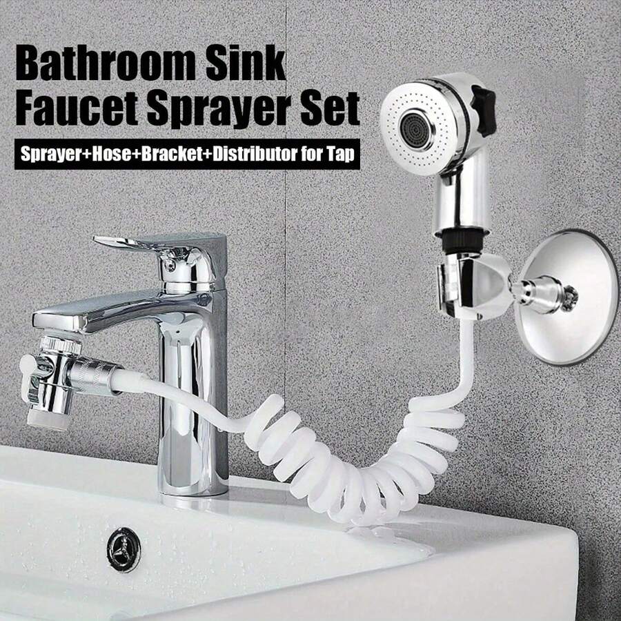 Home Bathroom Sink Faucet Sprayer Water Tap Extension Nozzle Adjustable