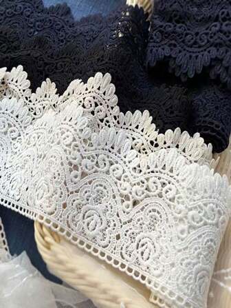 1 码蕾丝刺绣饰边，9 厘米宽，适用于 DIY 服装缝纫、裙摆、袖口