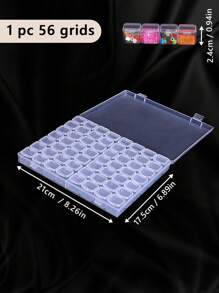 1 ou 2 peças DIY Diamond Painting Diamond Storage Box, 28 grades e 56 grades Especificação - Claro - Ver 5