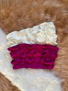 KIT 2 PIECES CROPPEDS BAND MAT BLOGGER FASHION SPRING/SUMMER 2024 - 玫瑰紅 - 查看 1