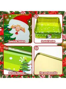 1 hộp quà Giáng sinh bằng thiếc có cửa sổ, hộp đựng bánh quy bằng kim loại, bao bì bánh mousse, hộp thiếc vuông nhỏ để trang trí quà tặng Giáng sinh, đồ lưu trữ trong bếp, đồ sắp xếp nhà bếp, đồ sắp xếp nhà bếp, đồ lưu trữ, nhà bếp, đồ lưu trữ, đồ sắp xếp, đồ sắp xếp, đồ sắp xếp, ngăn kéo, du lịch, đồ dùng nhà bếp, đồ dùng nhà bếp, dụng cụ nhà bếp, đồ dùng nhà bếp. - Nhiều màu - Xem 4