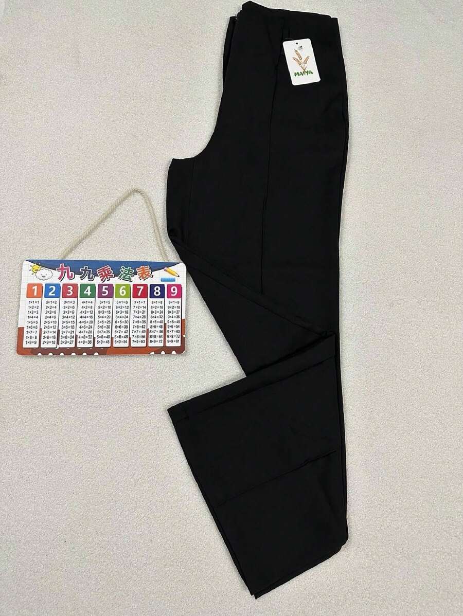 Straight Leg Palazzo Pants In Tailored High Waist 1200 Size: - màu đen - Xem 1