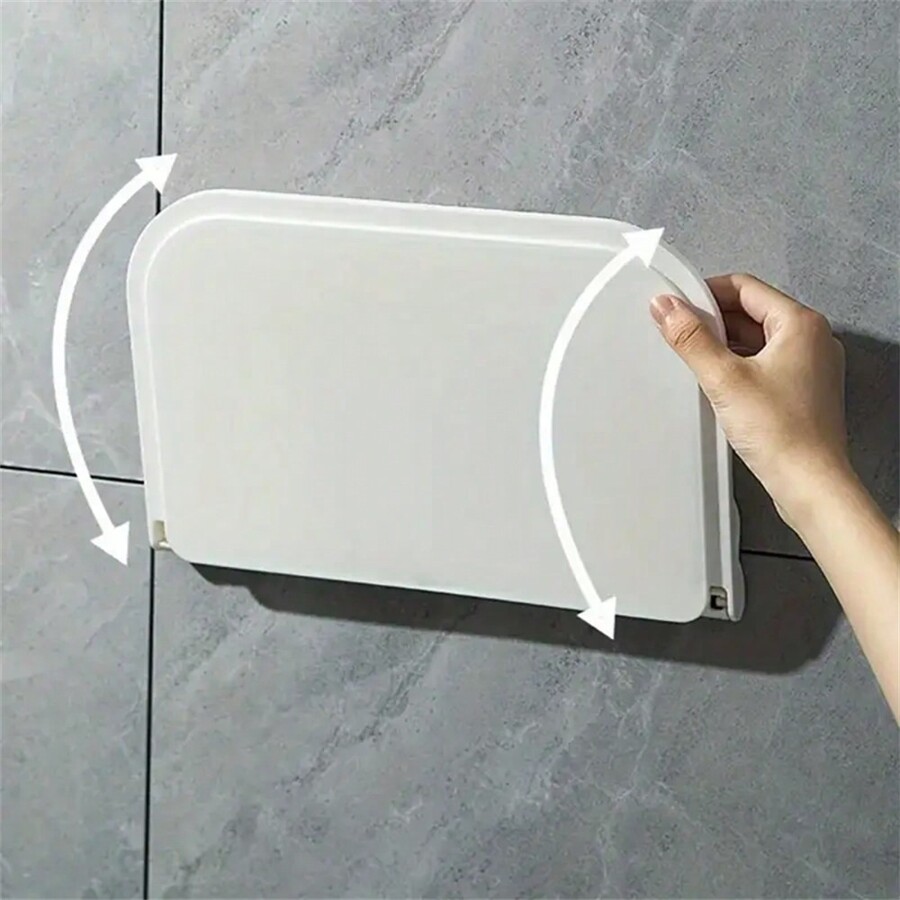 1pc Foldable Storage Shelf, For WallMounted Placement In Bathrooms, By