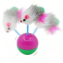 1pc Random Color Roly Poly Mouse Plush Scratching Toy For Cats & Dogs, Pet Supplies