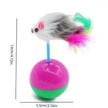 1pc Random Color Roly Poly Mouse Plush Scratching Toy For Cats & Dogs, Pet Supplies