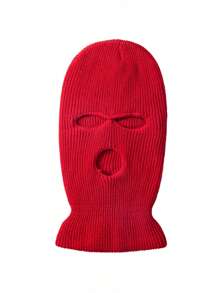 1 chiếc mũ len dệt kim dày 3 lỗ màu kẹo phong cách Y2K dành cho cả nam và nữ, thích hợp cho các bữa tiệc phong cách đường phố, mũ ấm áp ngoài trời mùa thu đông - Nhiều màu - Xem 4