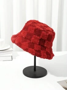 1 件新款秋冬毛绒时尚保暖渔夫帽，女士百搭配饰 - A - 查看 2