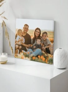 1pc Framed Creative Canvas Print Poster, Custom Photo Print, Personalized Photo Canvas Wall Art, Valentine's Day Decor, Artwork Wall Painting For Gift, Keepsake, Bathroom, Bedroom, Office For Him Her, Friends For Anniversaries, For Valentine's Day, For Mother's Day, For Birthdays, For Children's Day, For Graduation, For Weddings, For Housewarming Dining Room, Living Room, Bedroom, Office, Tea Room, Home, Valentine Day Decor Gifts, Slow Summer Living, Customized Wall Art, Chic Autumn