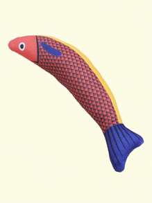 1pc Simulated Fish Design Plush Toys For Cats, Cat Toys, Crinkle Sound Toys Soft And Durable, Interactive Cat Kicker Toy For Indoor Exercise,Cat Stuff