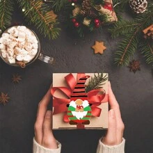 Đồ thủ công bằng gỗ trang trí treo tường Giáng sinh, Đồ trang trí Giáng sinh chưa hoàn thiện tự làm, Những lát gỗ trống có dây thừng cho đồ thủ công tiệc tại nhà, Đồ trang trí bằng gỗ có thể sơn - Nhiều màu - Xem 3