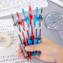 3 buc pixuri neutre cu presă de mare capacitate, roșu, albastru, negru, pix pe bază de apă, papetărie de birou, papetărie pentru studenți, cadou premiu, cadou semestrial și final, cadou de Halloween, Crăciun și cadou de mulțumire