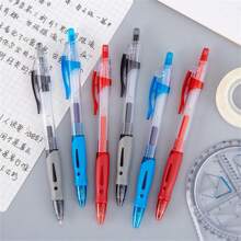 3 buc pixuri neutre cu presă de mare capacitate, roșu, albastru, negru, pix pe bază de apă, papetărie de birou, papetărie pentru studenți, cadou premiu, cadou semestrial și final, cadou de Halloween, Crăciun și cadou de mulțumire