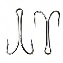Double Hooks - Fly Tying Double Hooks Classic Frog Hooks 3X Strong Sharp Open Shank High Carbon Steel Barbed Small For Saltwater And Freshwater