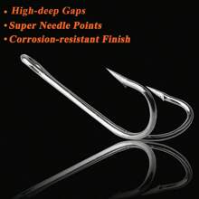 Double Hooks - Fly Tying Double Hooks Classic Frog Hooks 3X Strong Sharp Open Shank High Carbon Steel Barbed Small For Saltwater And Freshwater