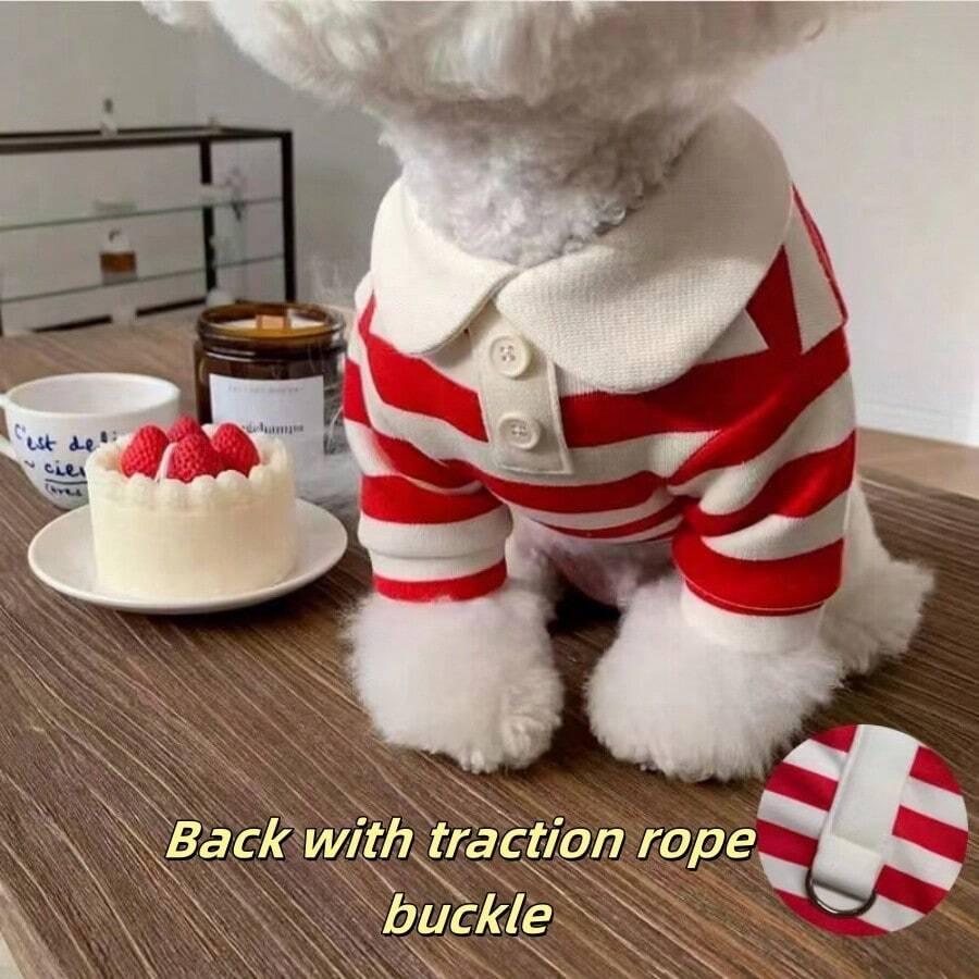 宠物、猫、狗、狗衣服、幼犬、吉娃娃狗衣服、猫咪用品、宠物服装、狗条纹衣服、猫咪双腿衣服、Polo衫服饰