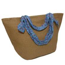 Women's Brown Bag With Strap Beach Bag Tour Pool Summer Club Travel - 鏽棕色 - 查看 2