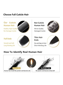 Tóc nối thẳng I-Tip, bộ tóc nối tự nhiên từ tóc thật, viên nang keratin, màu nâu vàng, 30g/gói - S4/27 - Xem 5