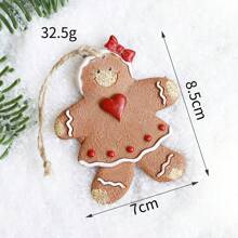 6 قطعة/2 قطعة/1 قطعة زخرفة شجرة عيد الميلاد علقات رجل الزنجبيل الراتنجية الصغيرة ، ديكور عيد الميلاد المرسوم باليد ، عيد الميلاد