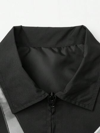 Lättviktsjacka för män, vårhöst, lättviktsjacka, ståkrage, heltryck, långärmade ytterkläder med dragkedja