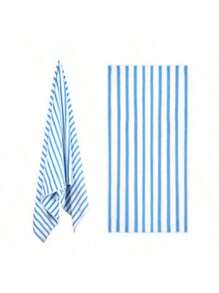 6/2 Pack Extra Large Beach Towel Cabana Striped Blue Wholesale Lot Towels Set - 2 Pack Coffee - View 9