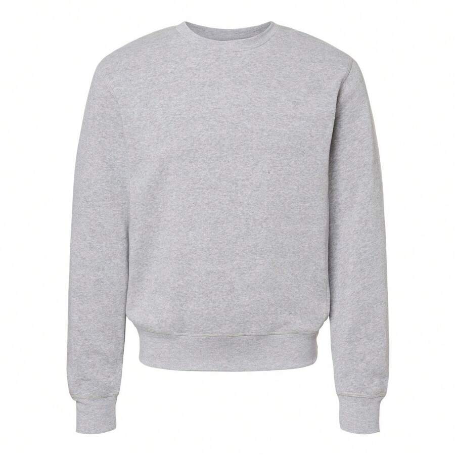 J. America Triblend Fleece Crewneck Sweatshirt - 55% Cotton/39% Polyester - (SA10043) - Màu xám đen - Xem 1