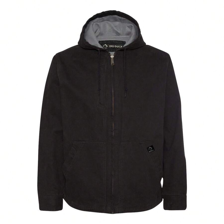 DRI DUCK Laredo Boulder Cloth Canvas Jacket With Thermal Lining - 100% Cotton - (SA2808) - Black - View 1