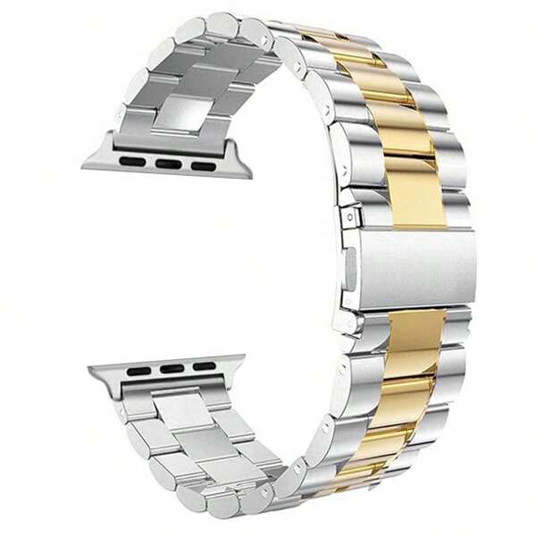 Pulseira substituível para AppleWatch feminina e masculina, 1 peça, pulseira de aço inoxidável ajustável, liberação rápida, à prova d'água e respirável, compatível com pulseiras de de 38 mm, 40 mm, 41 mm, 42 mm, 44 mm, 45 mm, 49 mm, 46 mm S10, pulseira esportiva casual da moda compatível com pulseiras de Ultra 9, 8, 7, 6, 5, 4, 3, 2, 1 SE, acessórios para smartwatch para uso diário, festas, verão, volta às aulas, presente perfeito para mãe, pai, amante, estudante