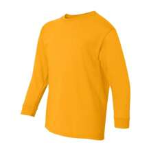Gildan Heavy Cotton Youth Long Sleeve T-Shirt - (SA1943) - Màu Mù tạt vàng - Xem 3
